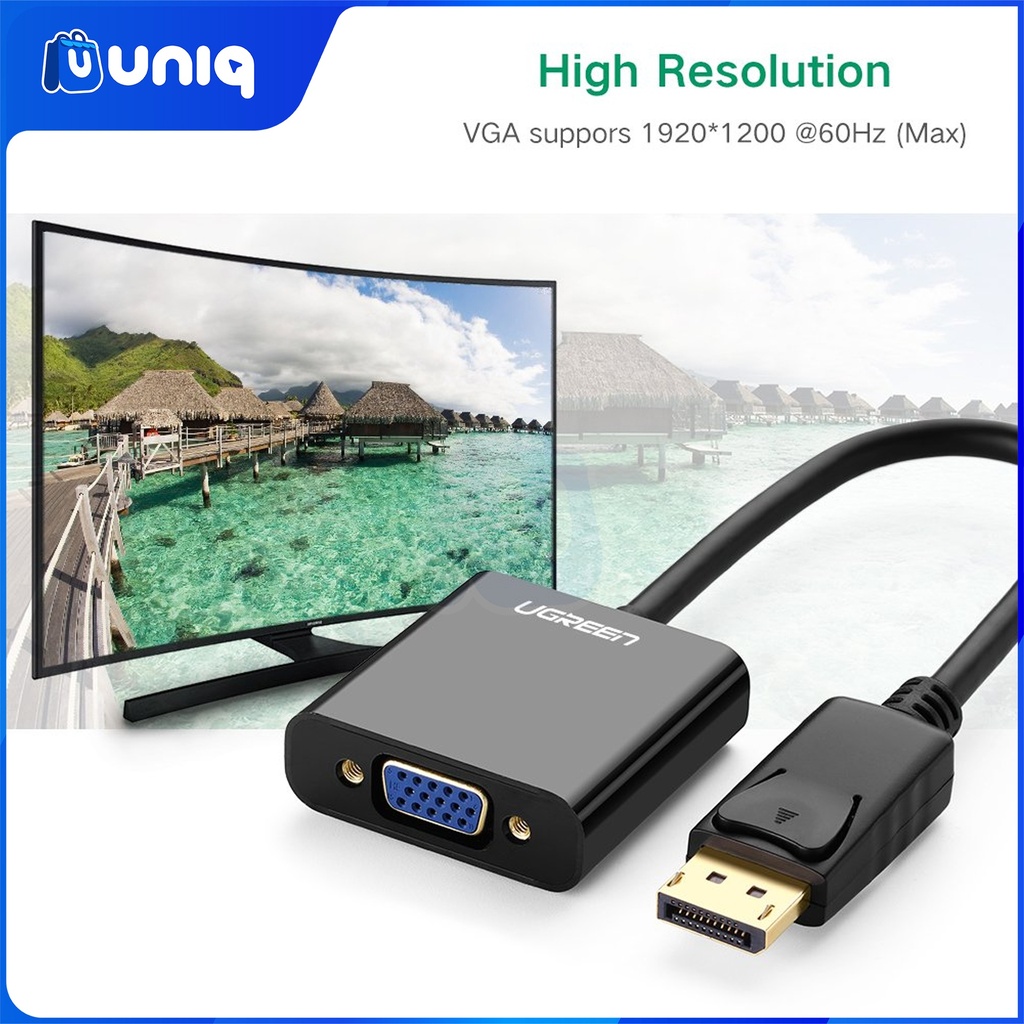 UGREEN 20415 DP Male to VGA Female Converter (15cm)