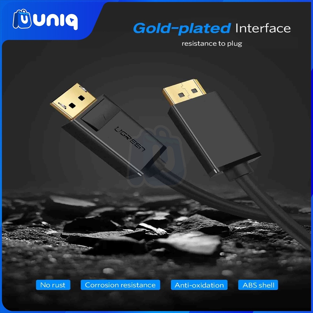 UGREEN 10245 DP Male to Male Cable 1.5m (Black)