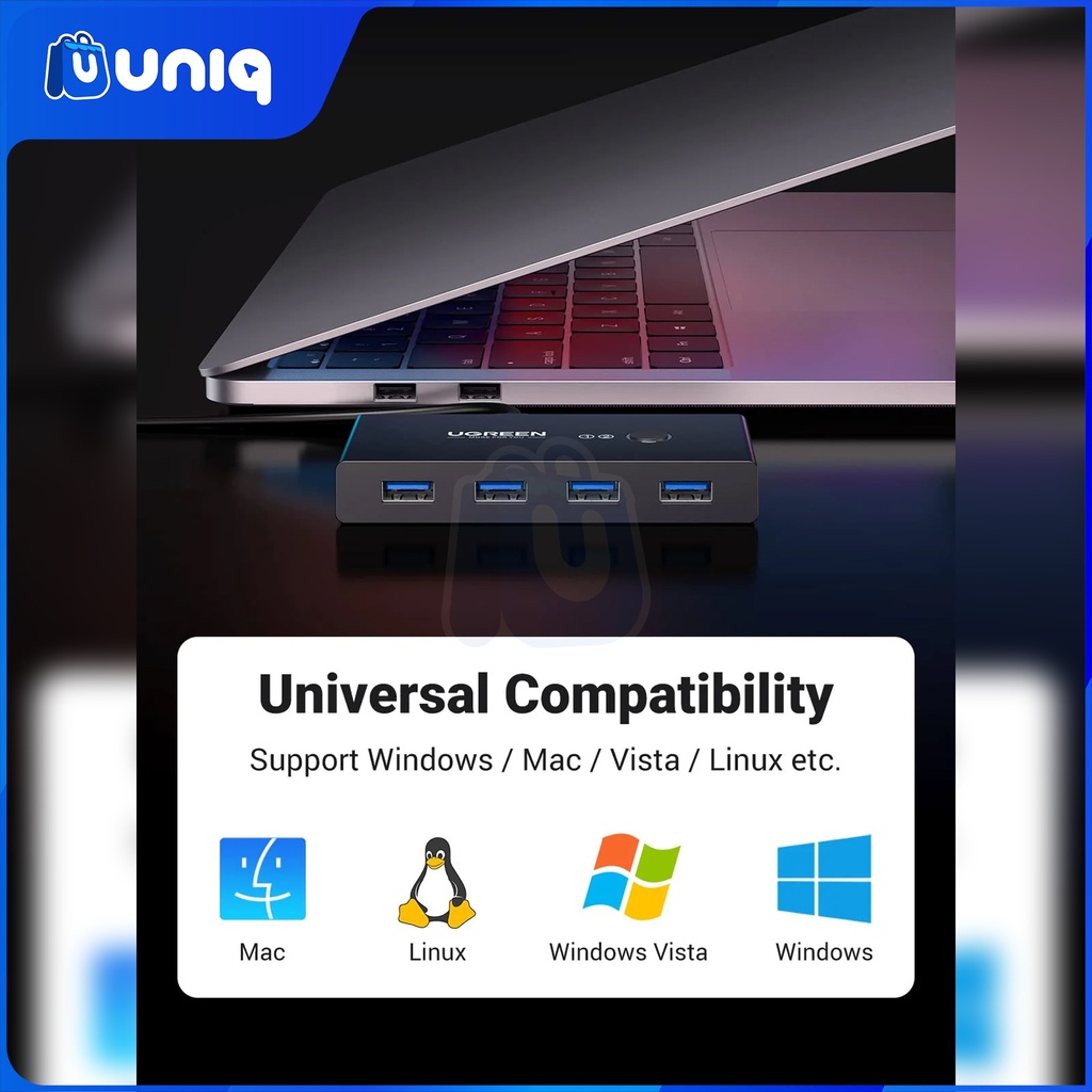 UGREEN 30768 2-in-4 Out USB Sharing Switch Box