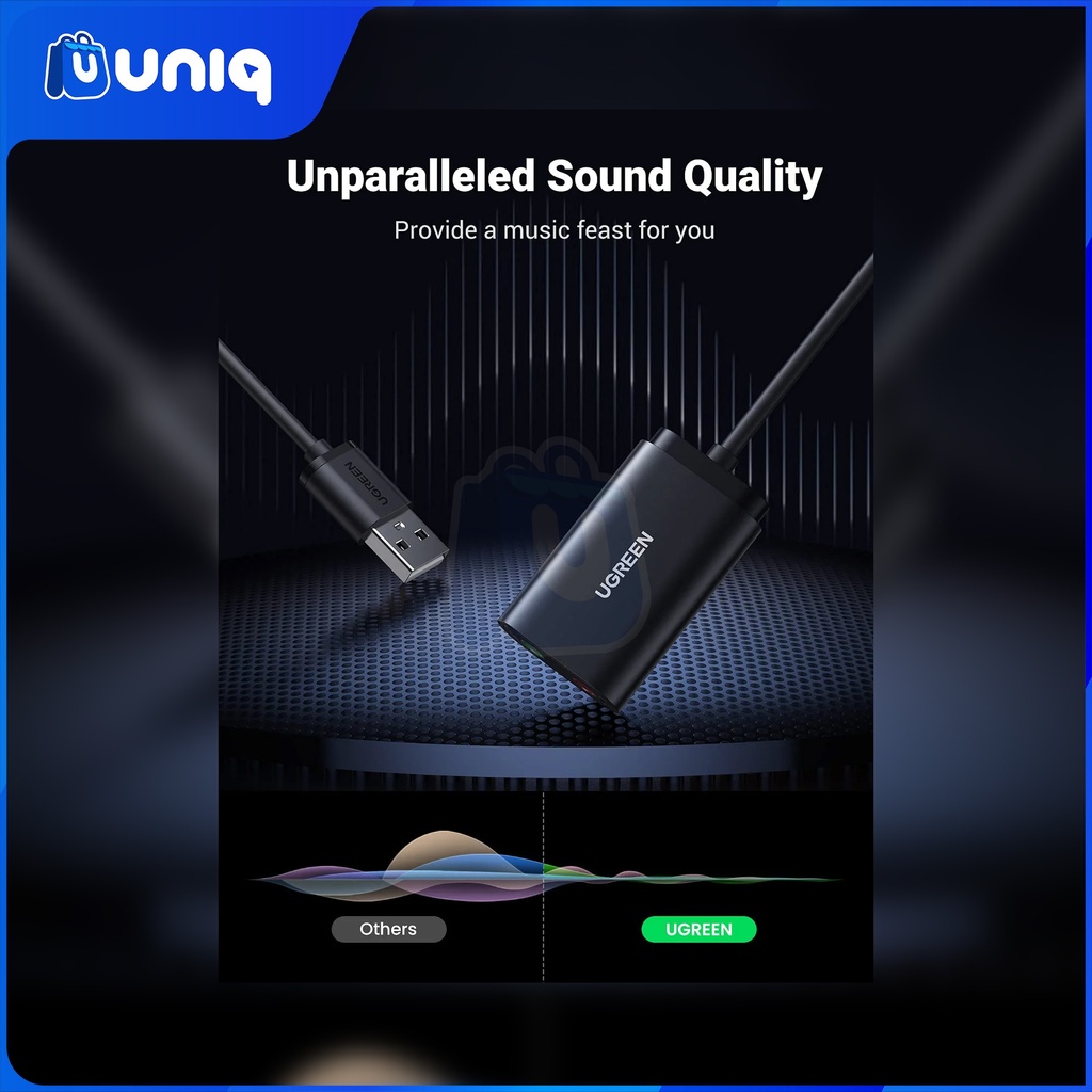 UGREEN 30724 USB External Sound Adapter (Black)