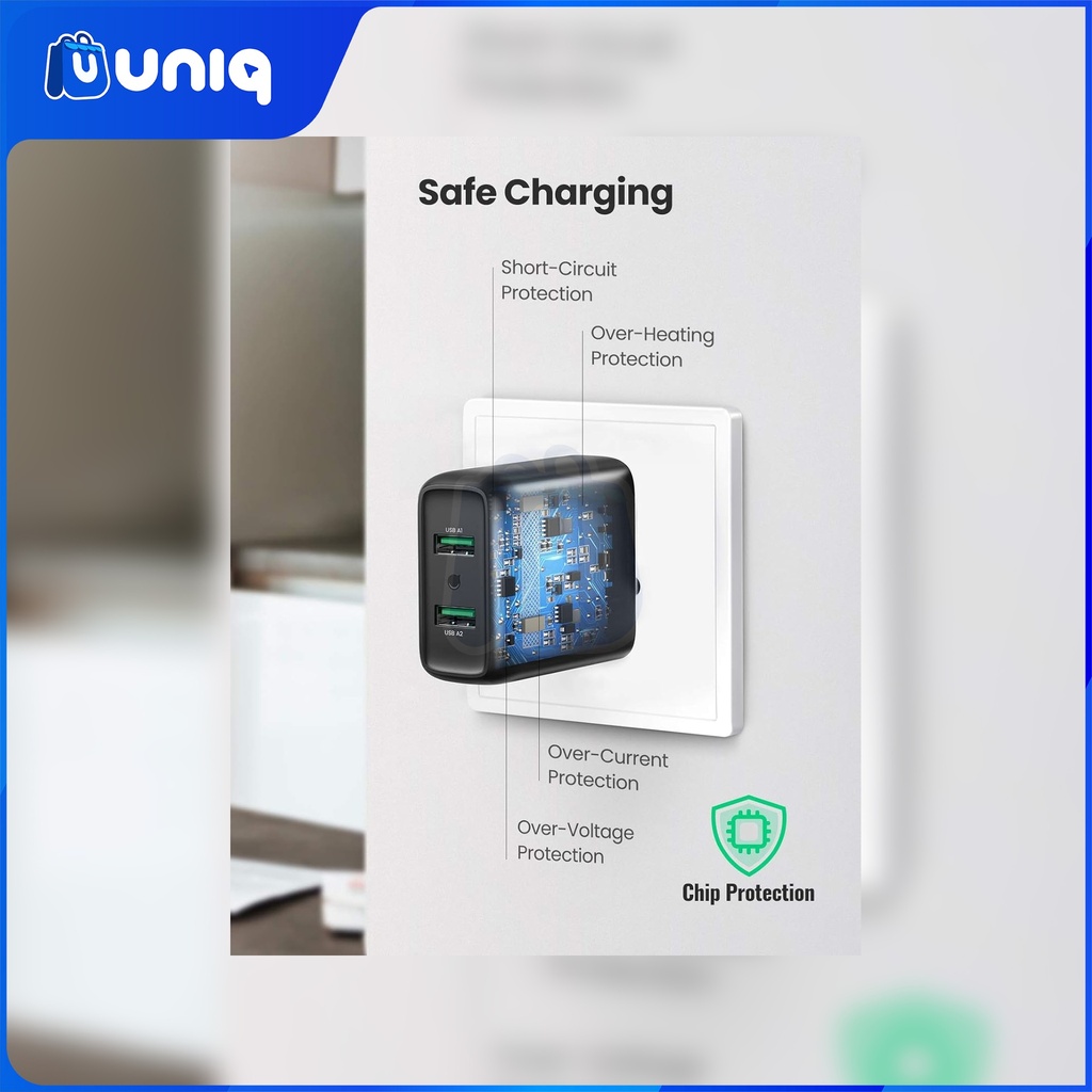 UGREEN 70151 USB 36W Fast Charger (Black)