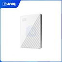 WD My Passport 1TB (White) Portable Hard Drive with FREE WD Soft Pouch
