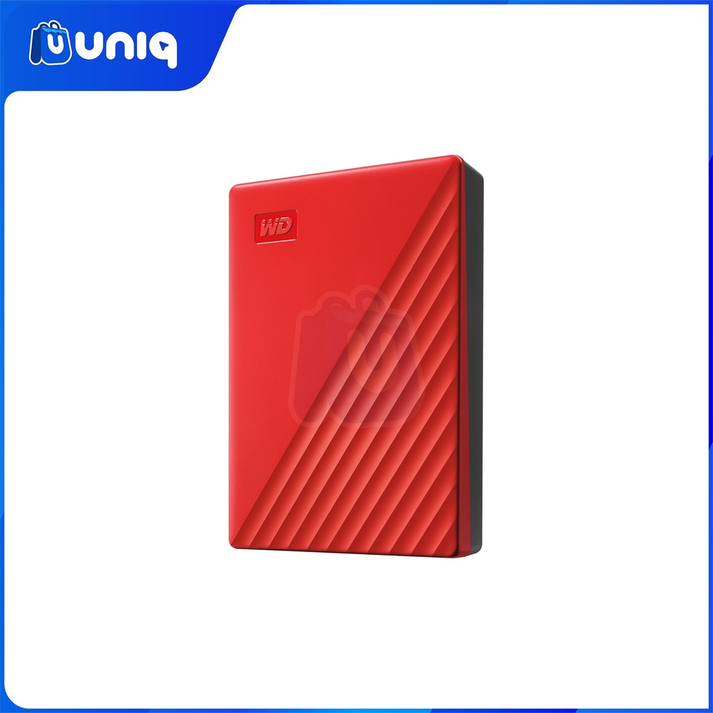 WD My Passport 4TB (Red) Portable Hard Drive with FREE WD Hard Case