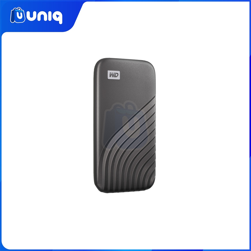 WD My Passport SSD 500GB (Gray) External SSD (WDBAGF5000AGY-WESN) with FREE WD Pouch
