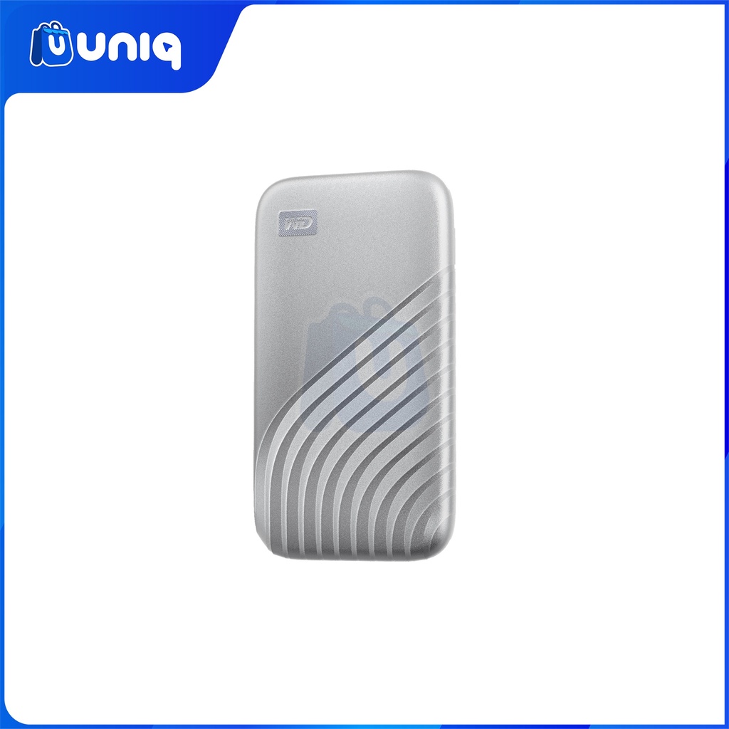 WD My Passport SSD 2TB (Silver) External SSD (WDBAGF0020BGY-WESN) with FREE WD Pouch