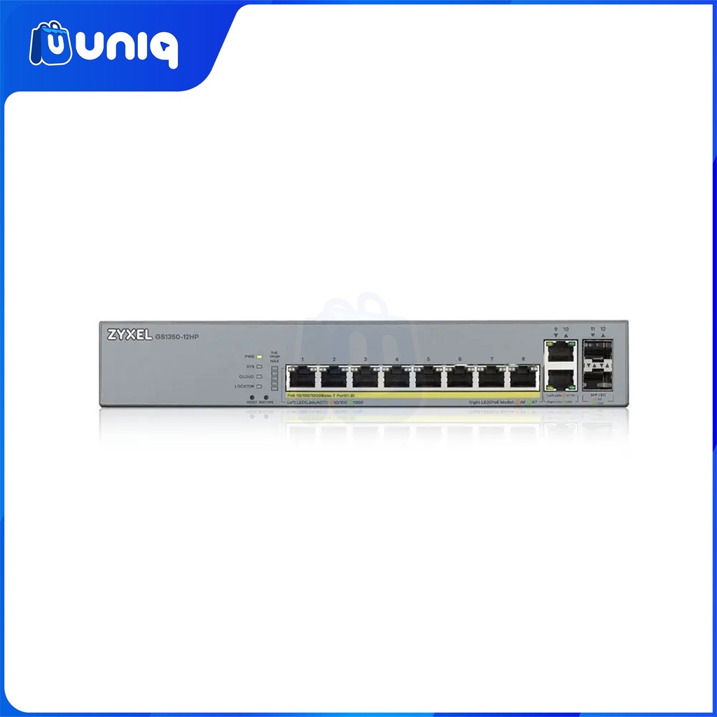 Zyxel GS1350-12HP 8-Port Gigabit PoE+ L2 Web Managed Switch