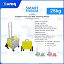 SALE!!! Smart Storage by H&I Foldable Trolley Cart with Climbing Wheels (25Kg) Pink/Gray