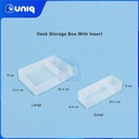 Smart Storage by H&I Desk Storage Box with Insert (Large)