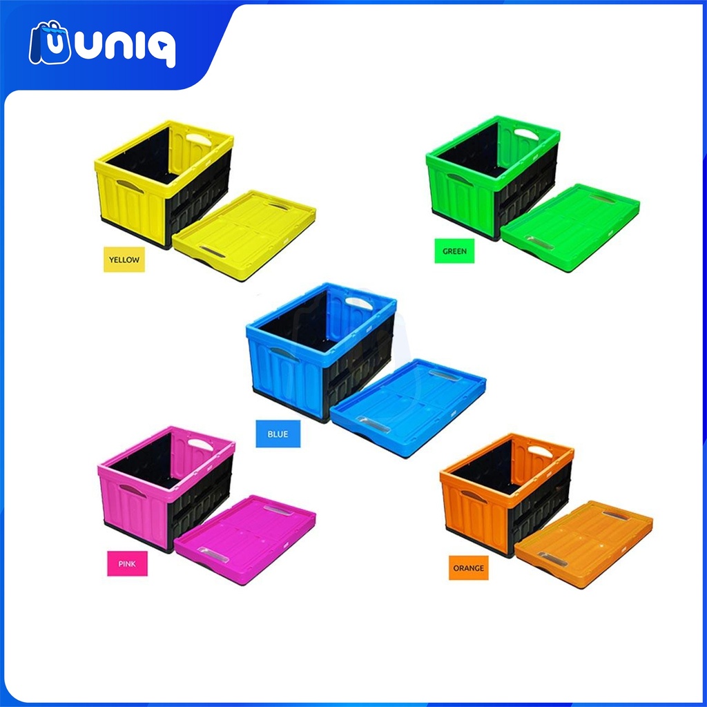 SALE!!! Smart Storage by H&I Foldable Plastic Storage Crate SOLID TYPE without Lid (46 Litre)