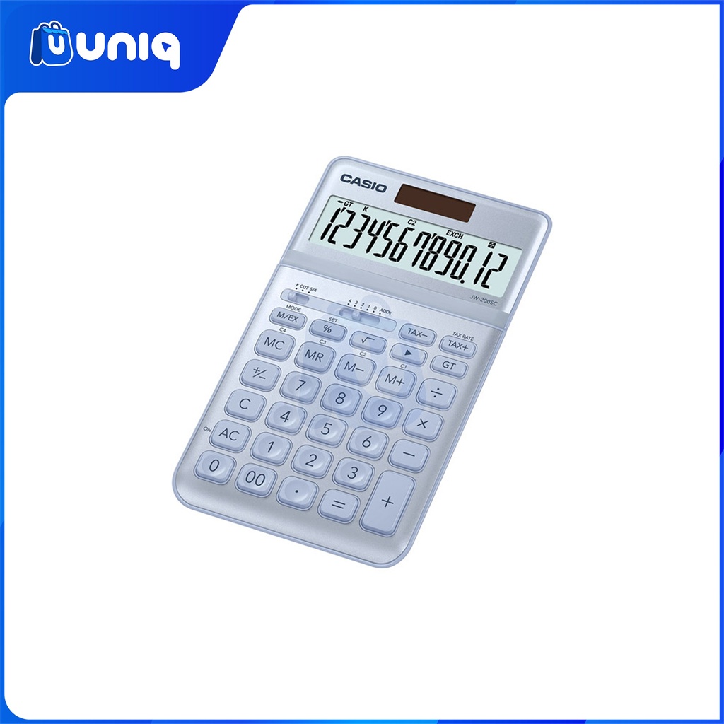 Casio JW-200SC-BU (Blue) Stylish Calculator
