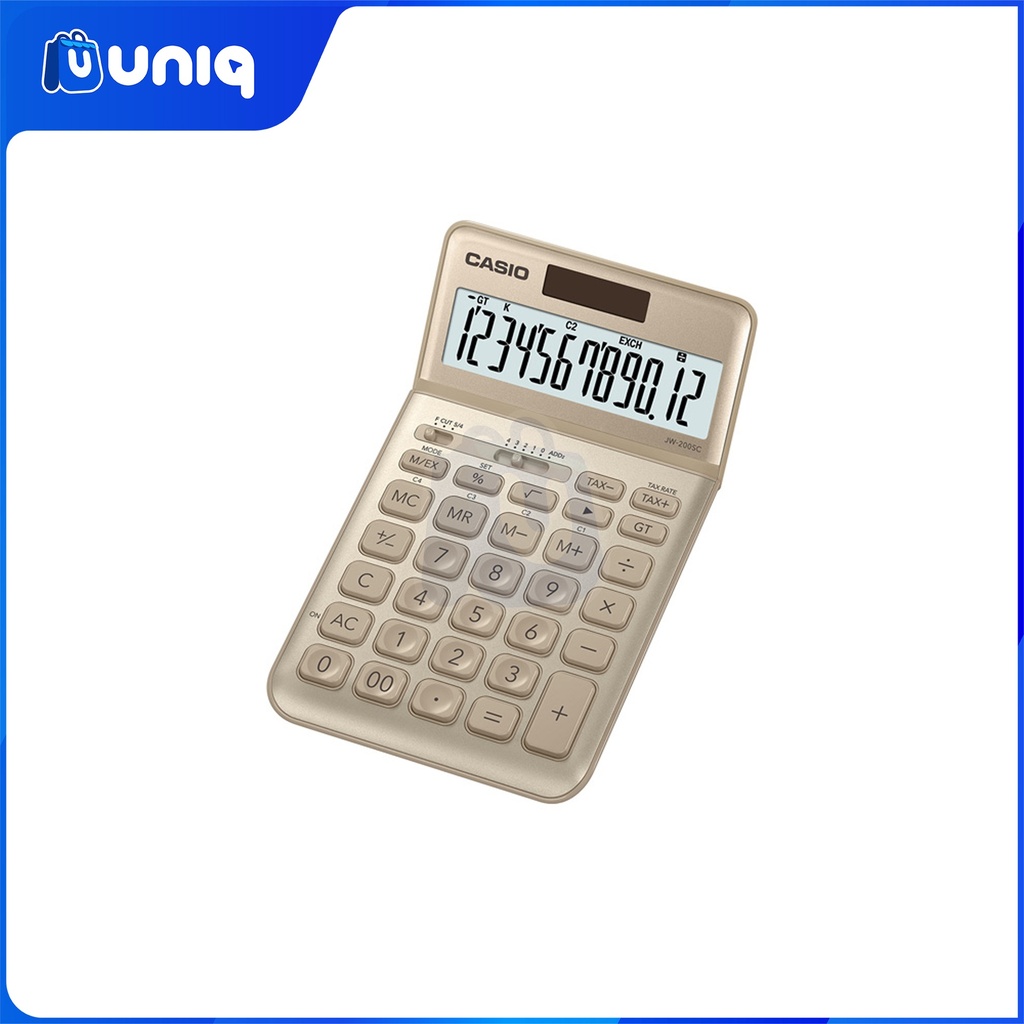 Casio JW-200SC-GD (Gold) Stylish Calculator