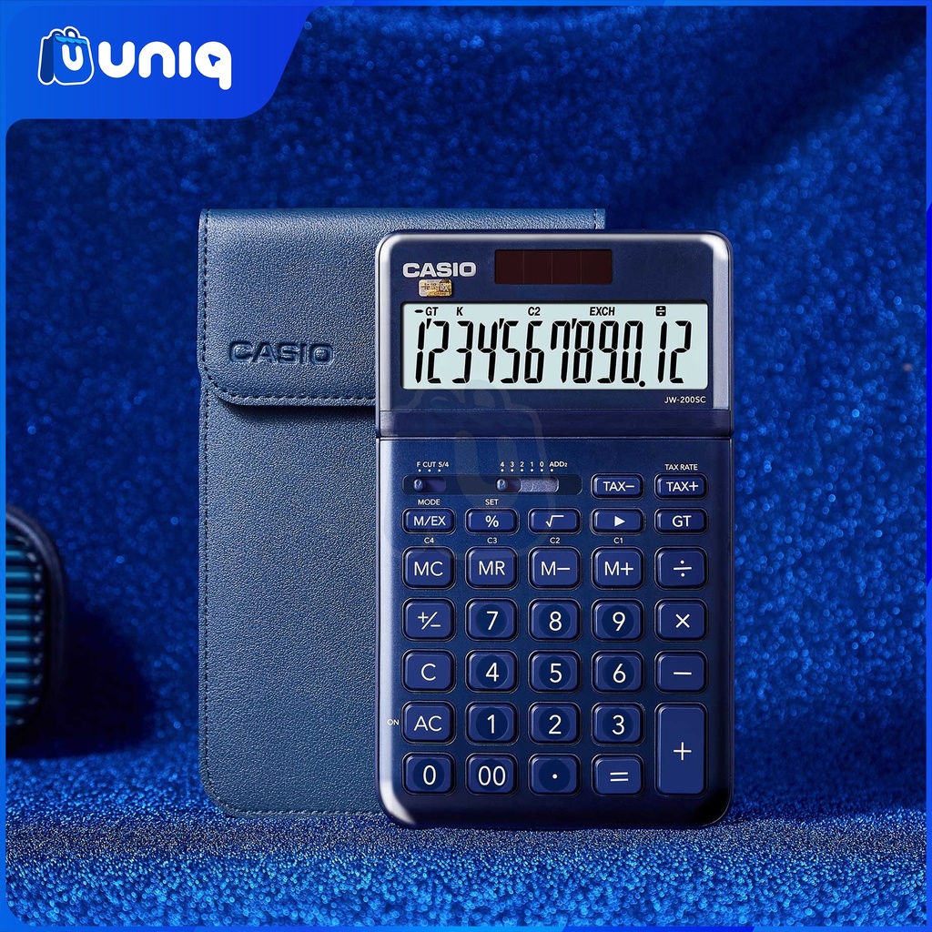 Casio JW-200SC-NY (Navy Blue) Stylish Calculator