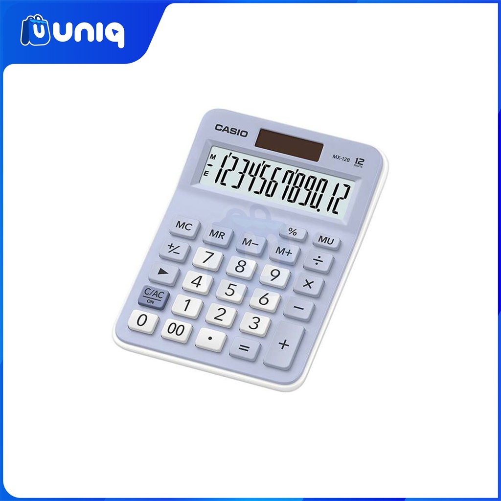 Casio MX-12B-LB (Blue) Practical Calculator