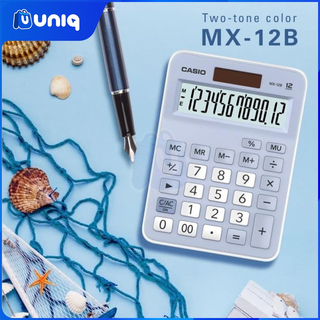 Casio MX-12B-LB (Blue) Practical Calculator