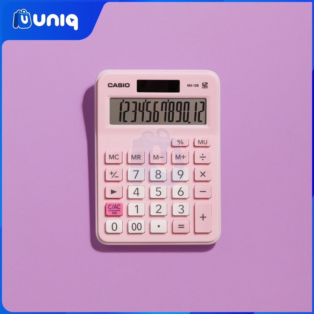 Casio MX-12B-PK (Pink) Practical Calculator