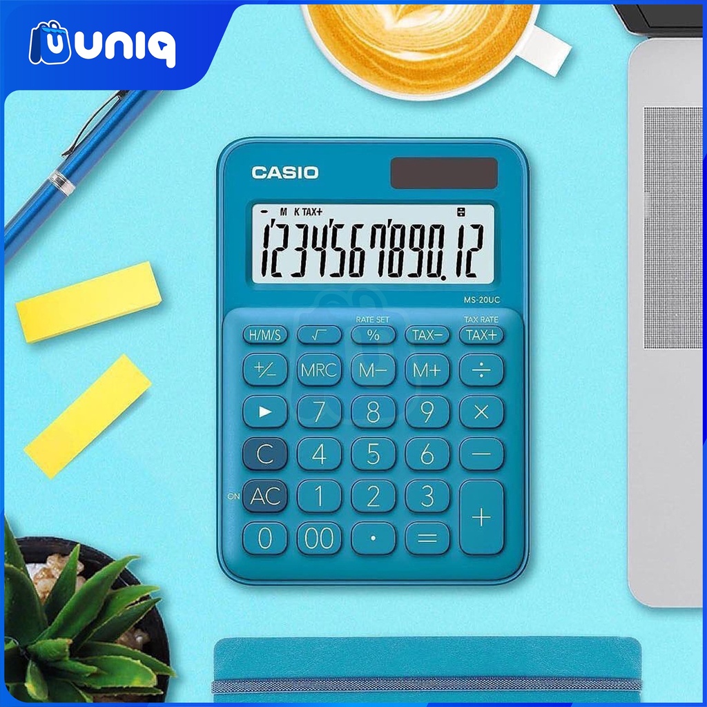 Casio MS-20UC-BU (Blue) Mini Desk Type Calculator