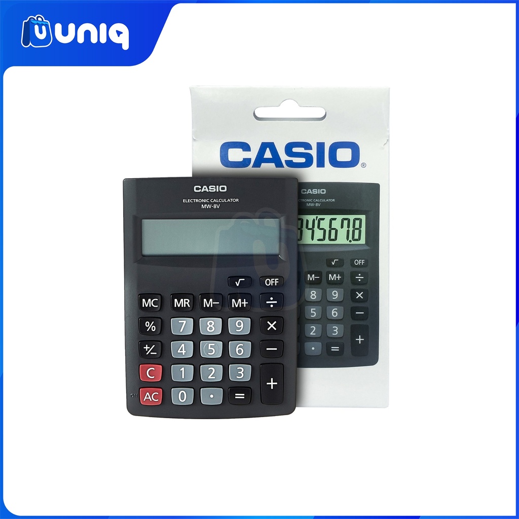 Casio MW-8V-BK Practical Calculator