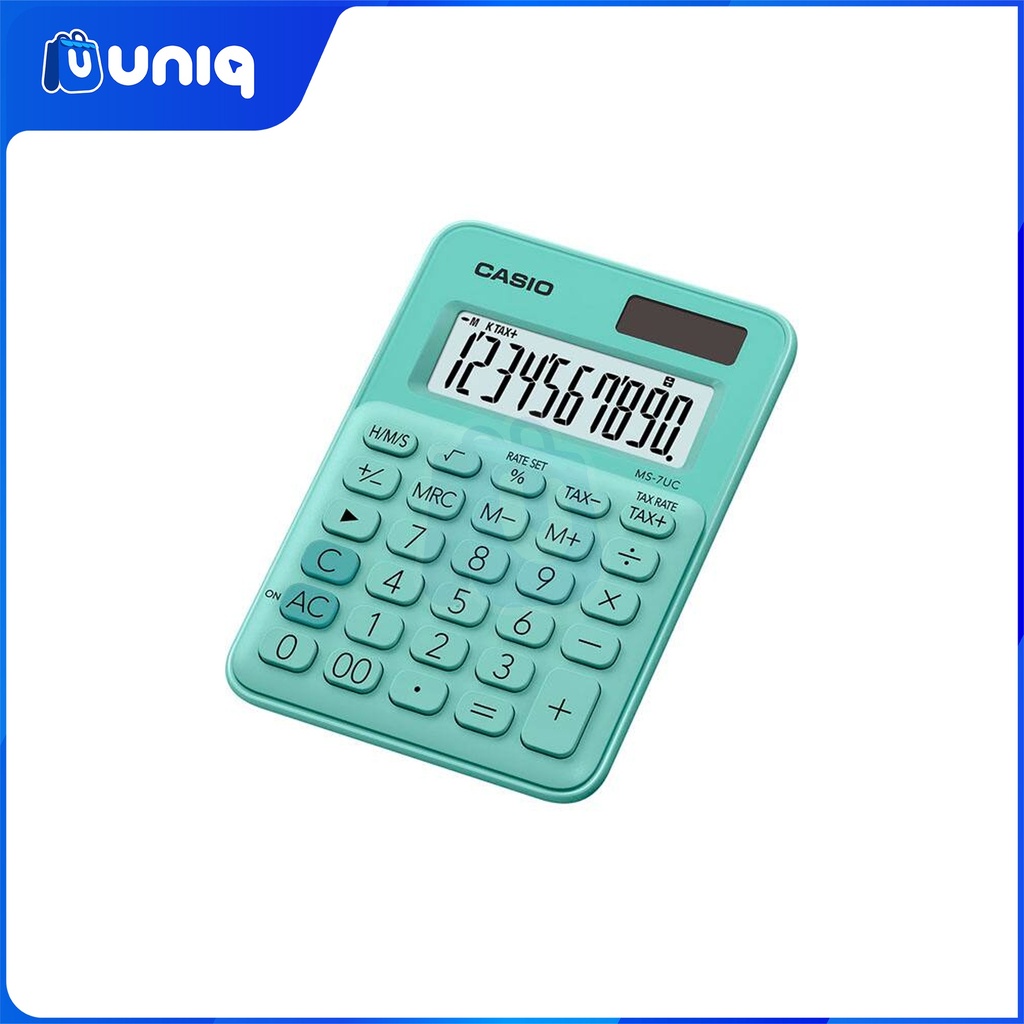 Casio MS-7UC-GN Mini Desk Type Calculator