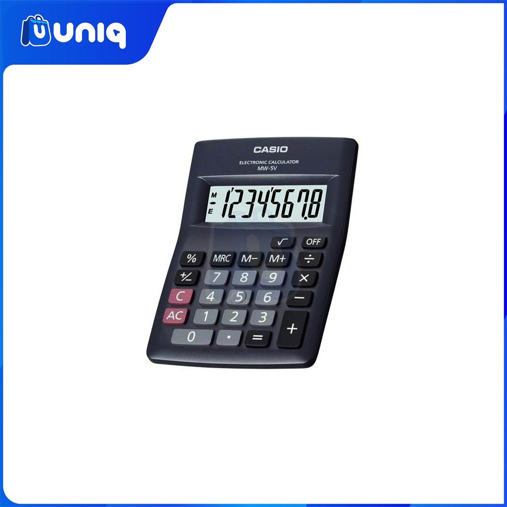 Casio MW-5V-BK Mini Desk Type Calculator