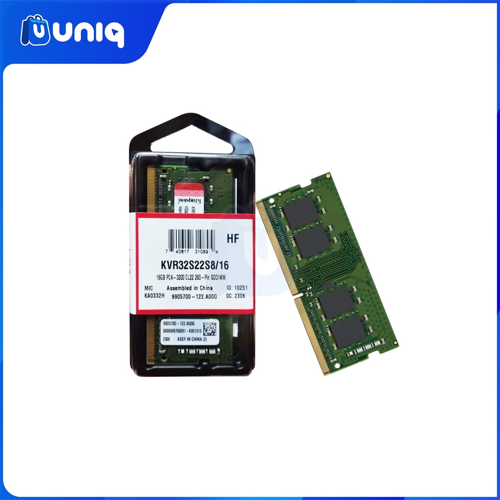 Kingston KVR32S22S8/16 16GB 3200MHz SO-DIMM D4 Memory Module
