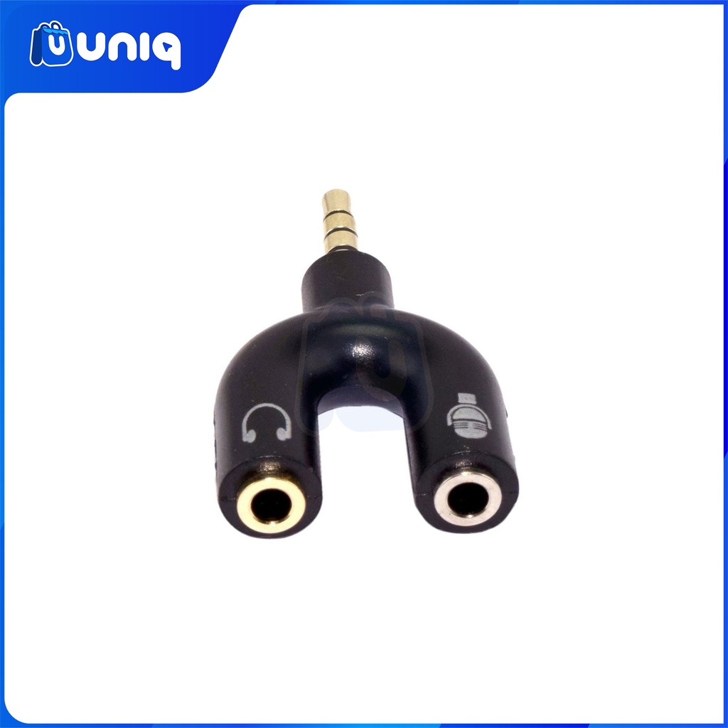 Audio Adapter 3.5mm Combo to 3.5mm Audio and Mic U Splitter for Computer / Cellphone Audio port