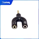 Audio Adapter 3.5mm Combo to 3.5mm Audio and Mic U Splitter for Computer / Cellphone Audio port