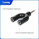 Audio Adapter 3.5mm Combo to 3.5mm Audio and Mic U Splitter for Computer / Cellphone Audio port
