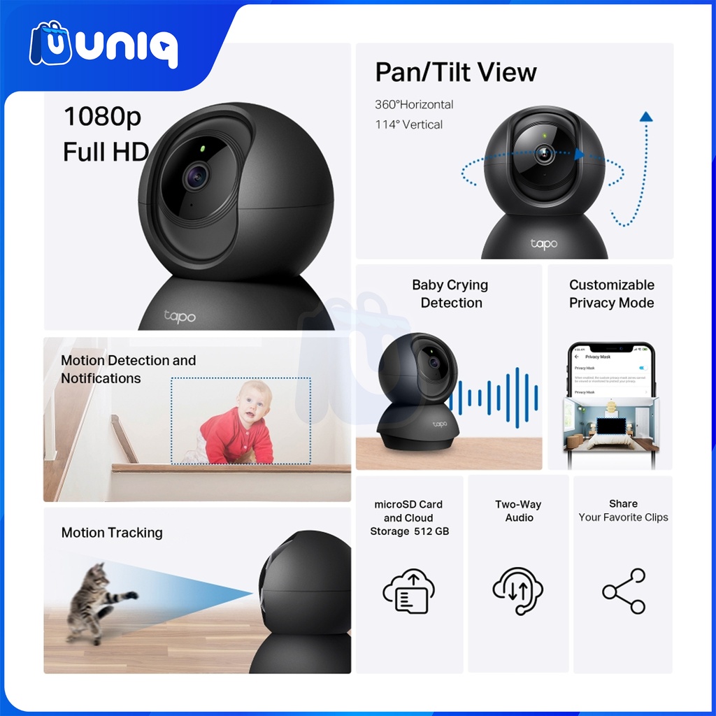 TP-Link Tapo C201 Pan/Tilt Home Security Wi-Fi Camera