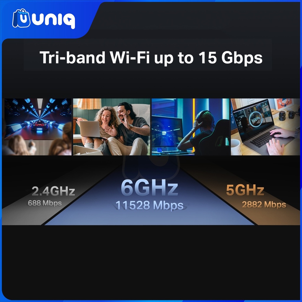 TP-Link Archer BE700 BE15000 Tri-Band Wi-Fi 7 Router