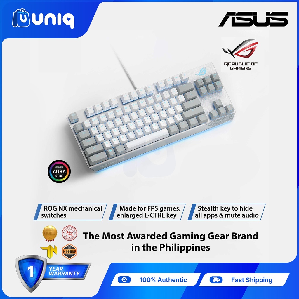 ROG Strix Scope NX TKL Moonlight White Wired Mechanical RGB Gaming Keyboard (Red Switch)