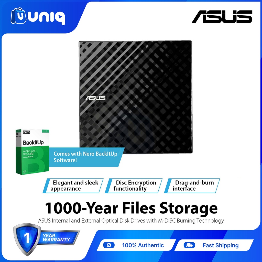 ASUS SDRW-08D2S-U LITE Portable 8X DVD Burner