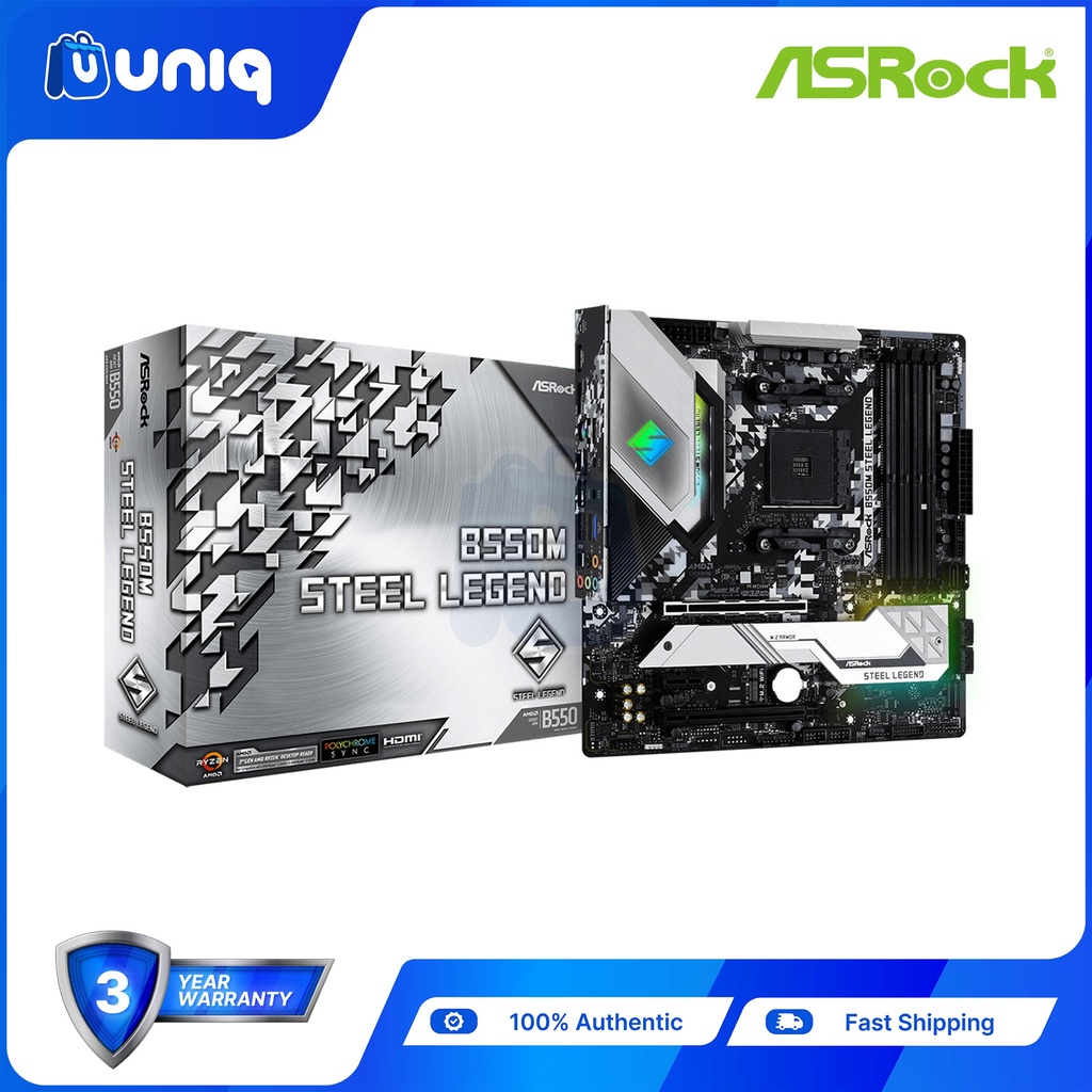 ASRock B550M Steel Legend Micro-ATX Gaming Motherboard