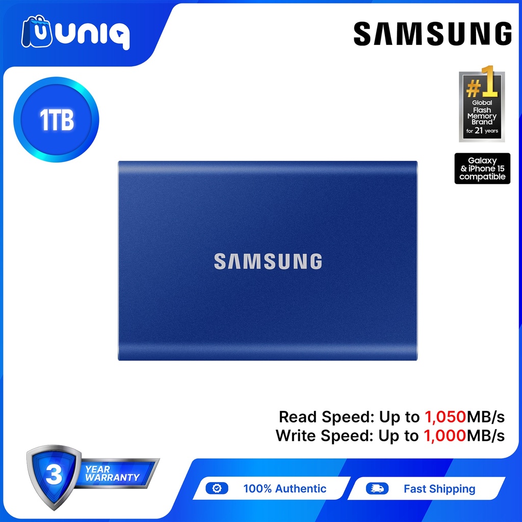 Samsung T7 1TB (Indigo Blue) Portable SSD