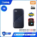 WD My Passport SSD 1TB (Blue) External SSD (WDBAGF0010BBL-WESN) with FREE WD Pouch