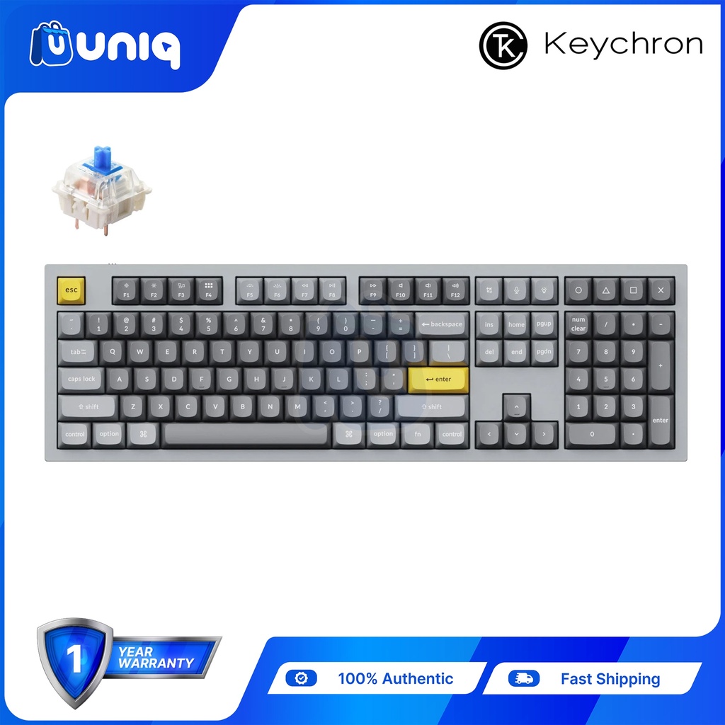 Keychron Q6-D2 Custom Mechanical Keyboard (Blue Switch)
