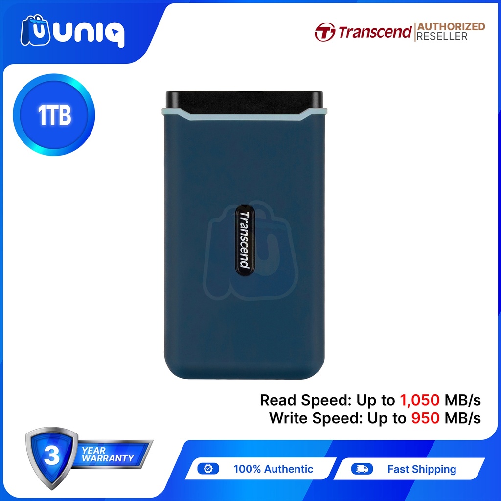 Transcend ESD370C 1TB Portable SSD (Navy Blue) (TS1TESD370C)
