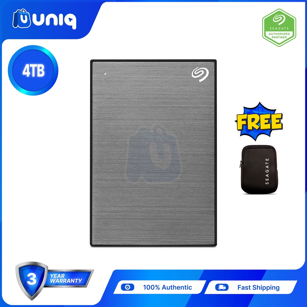 Seagate One Touch 4TB (Space Gray) Portable Hard Drive (STKZ4000404)