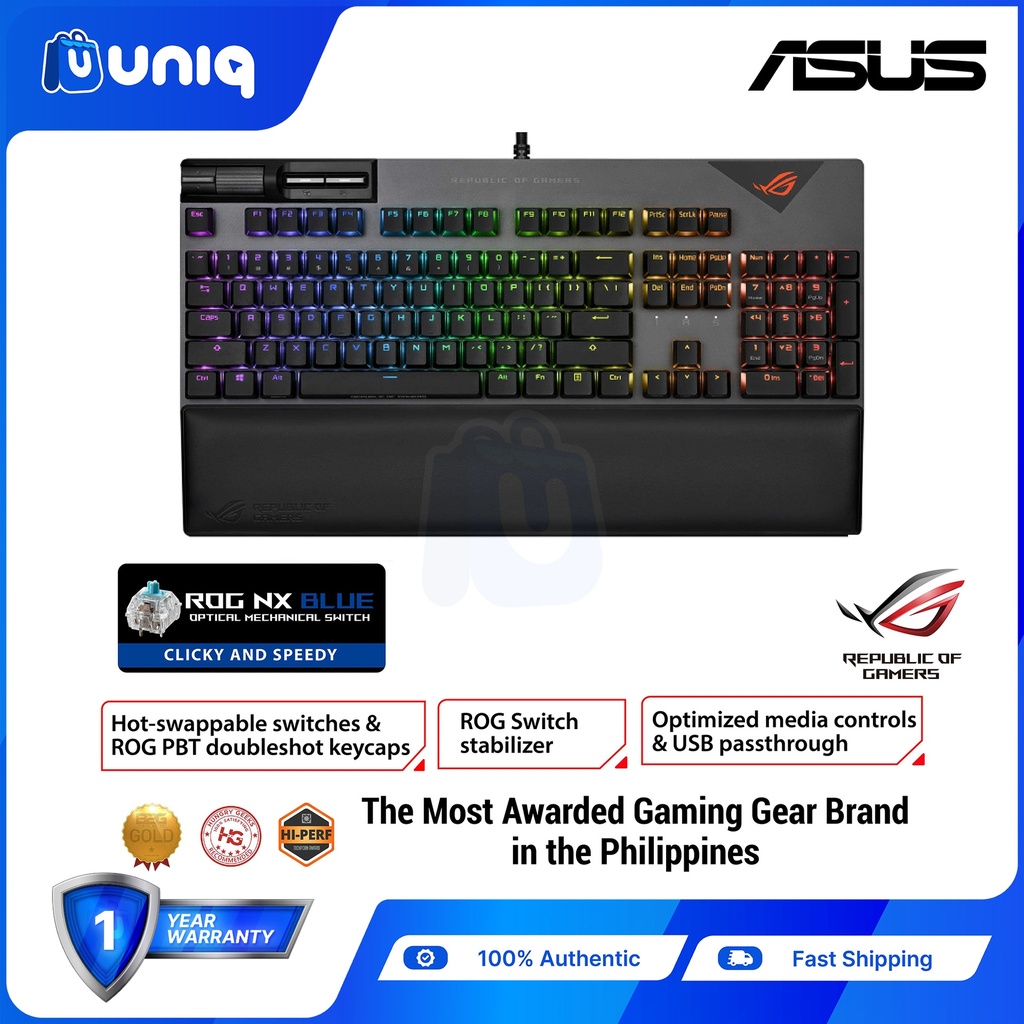 SALE!!! ASUS ROG Strix Flare II Gaming Mechanical Keyboard (PBT/NX BLUE)