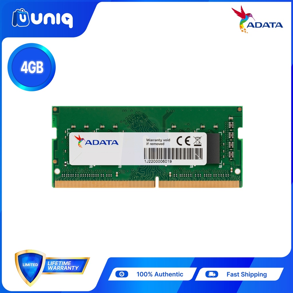 SALE!!! Adata 4GB 2666MHz SODIMM Memory Module (AD4S26664G19-SGN/4GB)