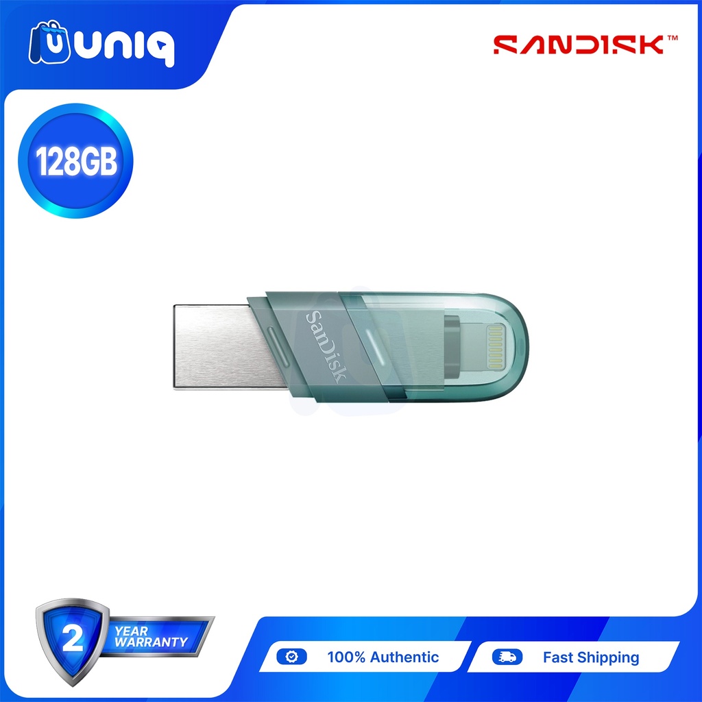 Sandisk iXpand Flash Drive Flip ~ 128GB - MINT GREEN (SDIX90N)