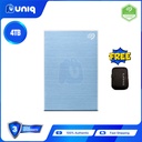 Seagate One Touch 4TB (Light Blue) Portable Hard Drive (STKZ4000402) with and FREE Seagate Pouch