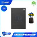 Seagate One Touch 2TB (Black) Portable Hard Drive (STKY2000400) with FREE Seagate Pouch