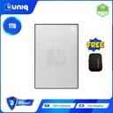 Seagate One Touch 1TB (Silver) Portable Hard Drive (STKY1000401) with FREE Seagate Pouch