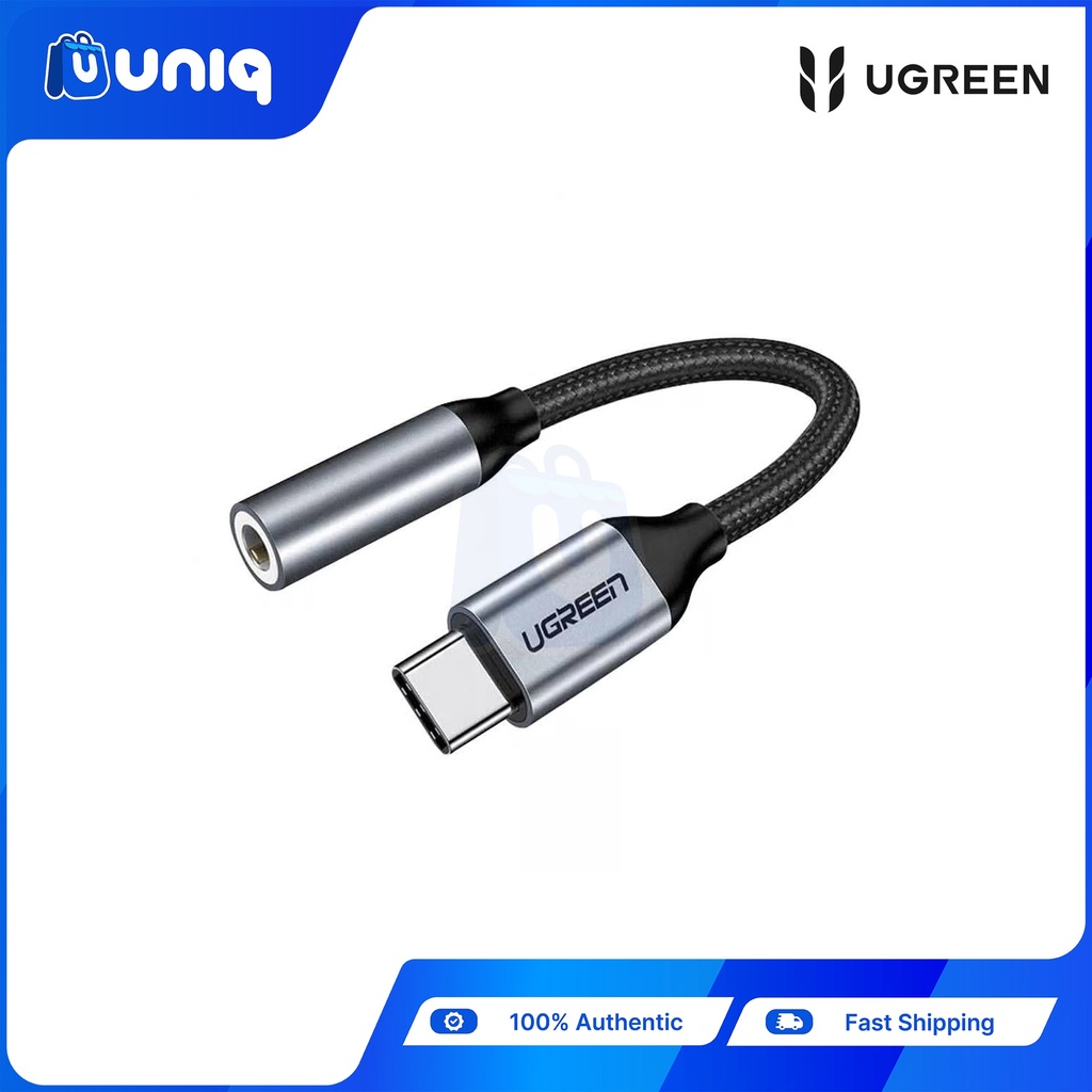 UGREEN 30632 USB-C to 3.5mm Headphone Jack Adapter 10cm (Gray)