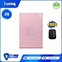 Seagate One Touch 2TB (Rose Gold) Portable Hard Drive (STKY2000405) with FREE Seagate Pouch