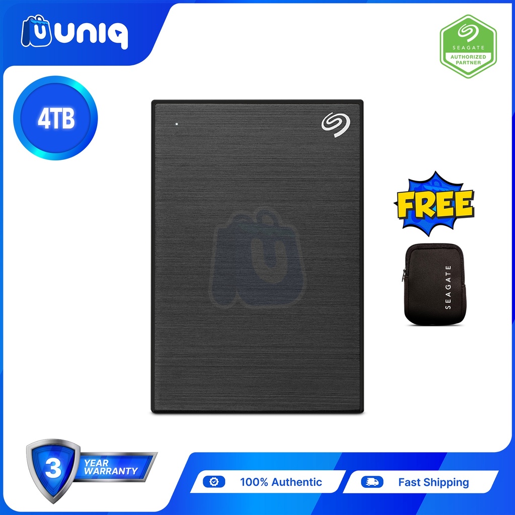 Seagate One Touch 5TB (Black) Portable Hard Drive (STKZ5000400) with FREE Seagate Pouch