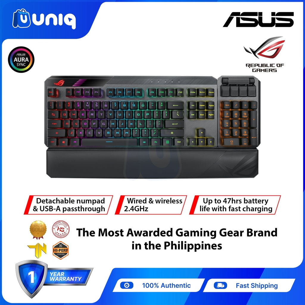 SALE!!! ASUS ROG Claymore II Elite Gaming Mechanical Keyboard (Blue Switch)