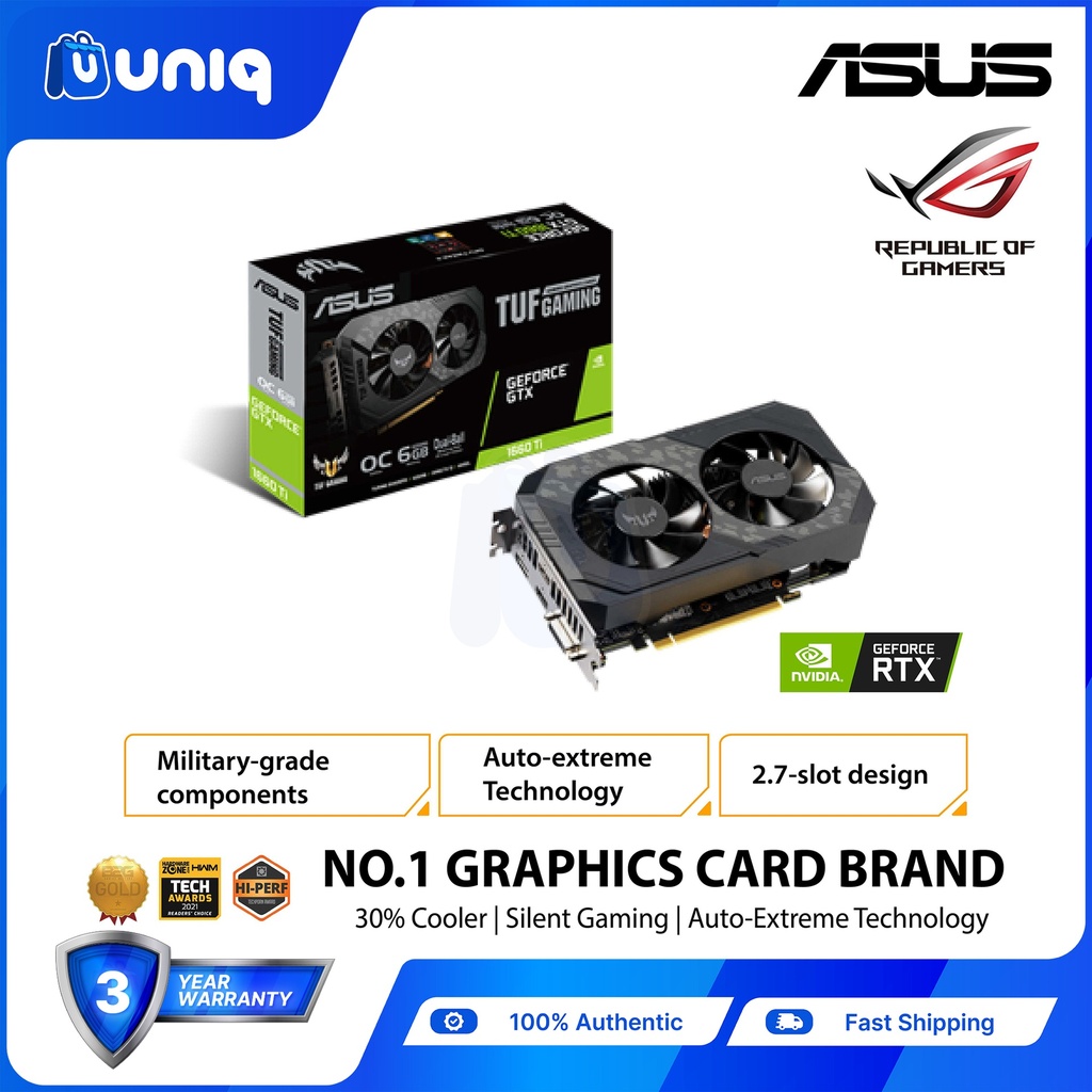 SALE!!! ASUS TUF Gaming GeForce GTX 1660 Ti EVO OC Edition 6GB GDDR6 Gaming Graphics Card (TUF-GTX1660TI-O6G-EVO-GAMING)