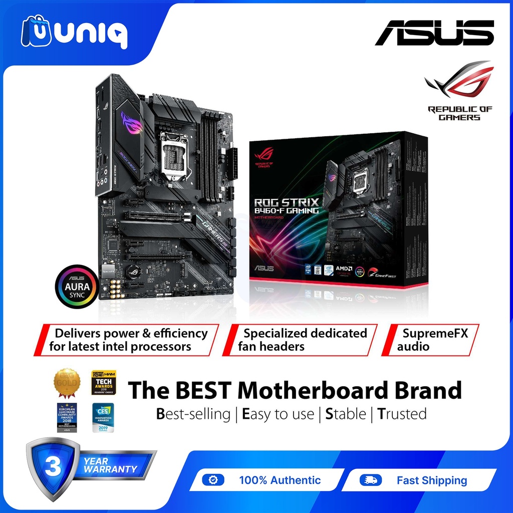 ASUS ROG STRIX B460-F GAMING Intel B460 ATX Gaming Motherboard