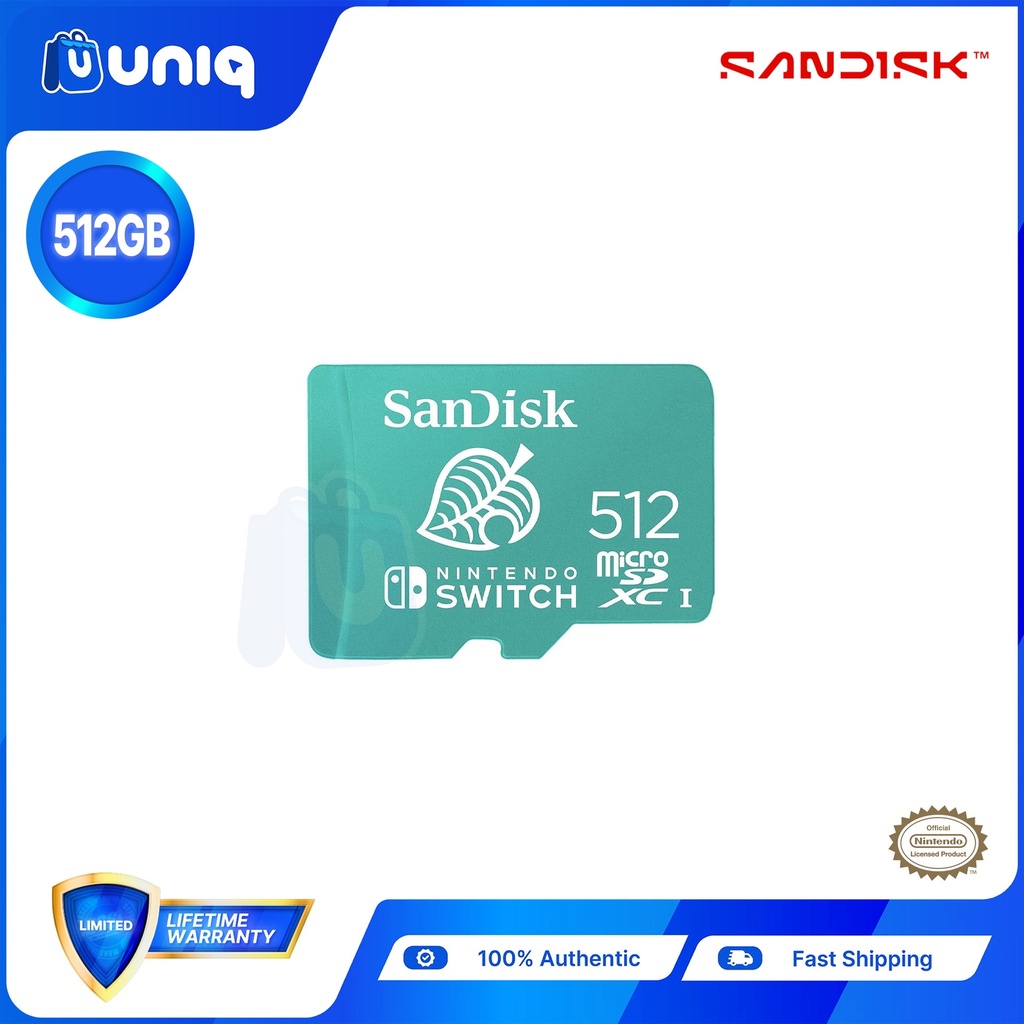 Sandisk Nintendo®-Licensed Memory Card For Nintendo Switch™ ~ 512GB (SDSQXAO-512G-GN3ZN)